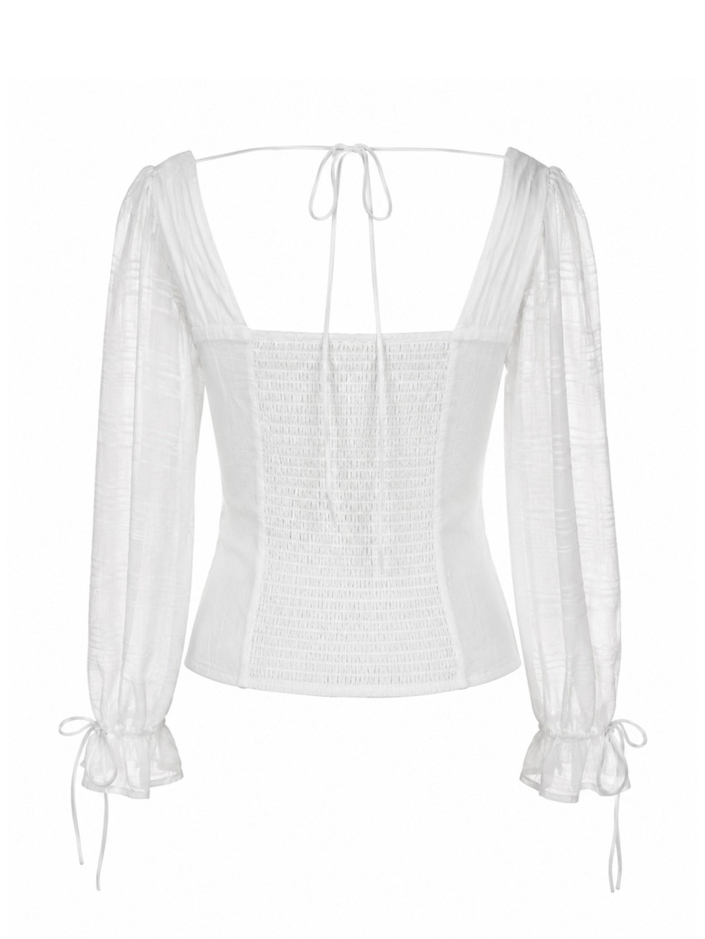 Audrey Parks x Francesca’s White Blouse Whimsical Coquette Fairy Core Ethereal - Picture 4 of 7